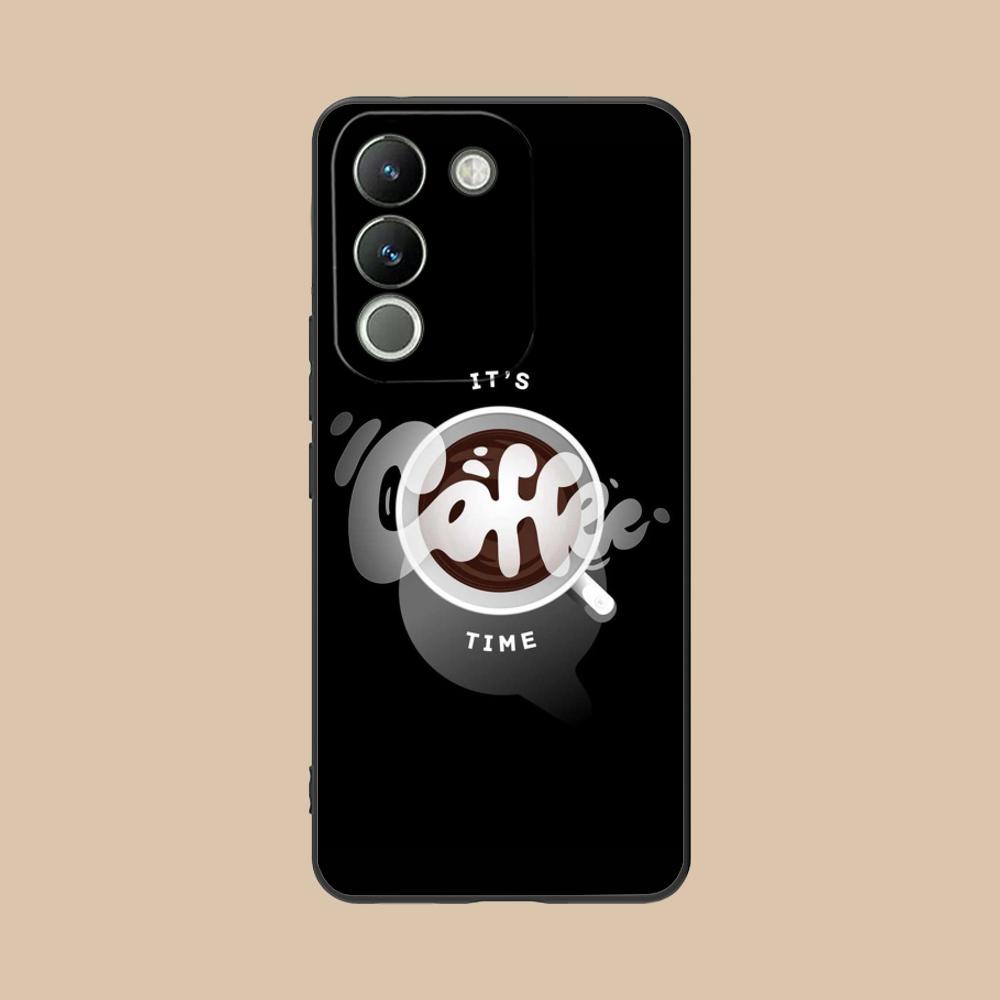 Матовый TPU чехол для мобильного телефона с рисунком кофейных зерен для VIVO V60 V50 V40 V30 V29 V27 V25 V23 Pro Lite 5G, цветная печать