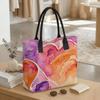  Watercolor Print Tote Bag Casual Large Capacity Handbag for Daily Use