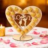 Wooden Chocolate Display Rack Heart Shaped Chocolate Stand Romantic Tabletop Decor for Weddings Parties Events