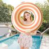 1 шт. оранжевый полосатый плавательный обруч подмышечный обруч надувной плавающий обруч из ПВХ утолщенный плавательный обруч, подходит для бассейна, пляжа