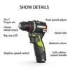 Electric Wireless Drill 12v 50nm 1800rpm Brushless Motor Home Decoration Woodworking Metallurgy Lithium Battery Pistol Drill