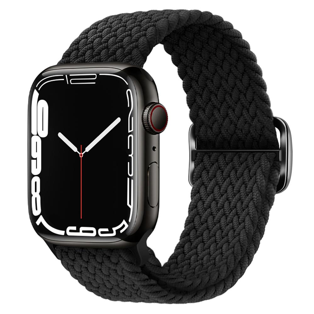 Нейлоновый ремешок для Apple Watch band 44 мм 45 мм 49 мм 42 мм 40 мм 41 мм 44 мм Эластичный плетеный браслет Solo correa Series 9 8 7 6 5 4 SE Ultra