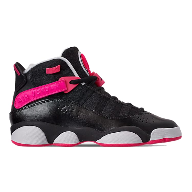 Jordan 6 колец Черный Гипер Розовый Белый GS 323399-061