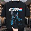 Мужская футболка GI Joe Snake Eyes 100% Хлопок Свободный крой Винтажная футболка с фигуркой Икона Логотип Snake-Eyes Печать Дышащая - M...