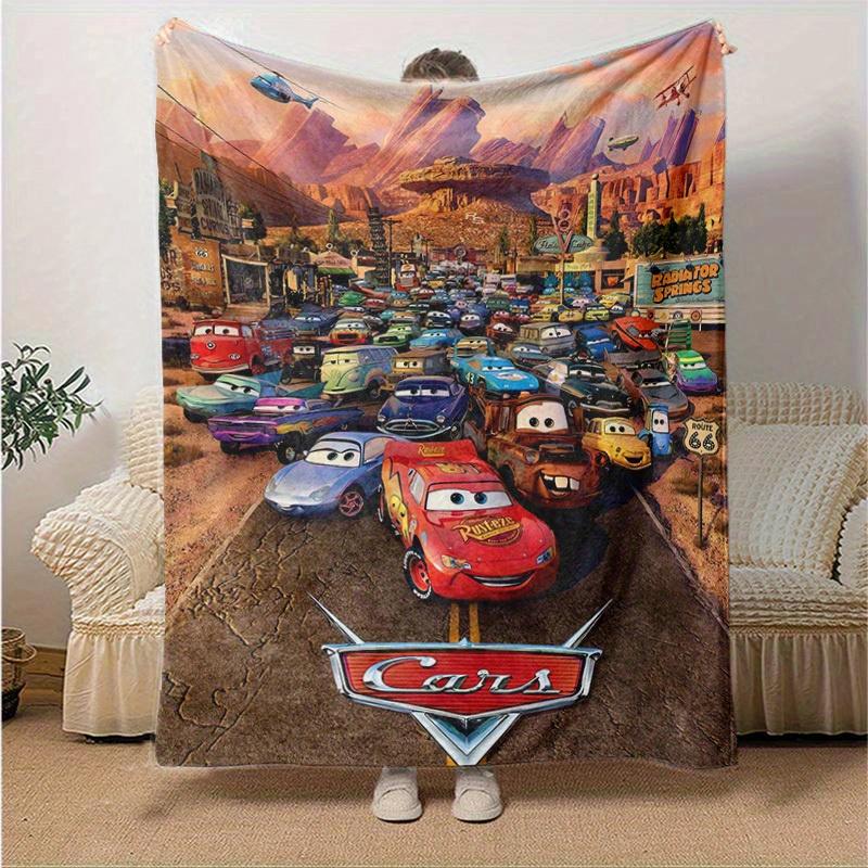 1pc. Cartoon Car Theme Blanket, Soft Throw for Home Decor, Perfect Gift for Family and Friend, Suitable for All Seasons, Vibrant Colors and Cute Desig