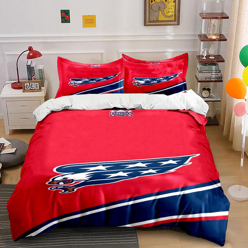 Red Eagle Wing with Stars Design Print Bedding Set Duvet Cover Pillowcases (1* Duvet Cover 2* Pillowcases Do Not Include Comforter)