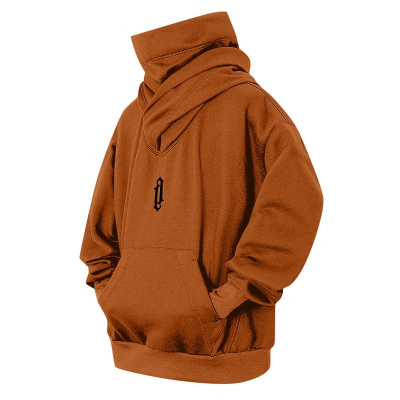 Heavy Industry Original Trendy Brand Осенняя толстовка с капюшоном и воротником-ворсом Мужская свободная повседневная однотонная верхняя одежда Толстовки и свитшоты для мужчин