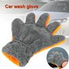 2Pcs Wear-resistant Car Wash Mitts Nonscratch Vehicle Cleaning Gloves  Car Body Interior