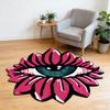 Lotus Evil Eye Rug, Soft and Plush Non-Slip Rug for Bedside in the Bedroom, Living Room Floor Mat, Home Decor