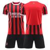 Домашняя форма AC Milan на 2024-2025 гг. с черными шортами