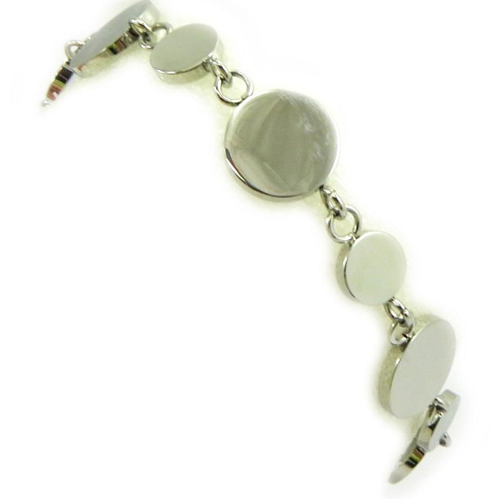 Les Trésors De Lily [L5665] — Серебряный стальной браслет «Хореография» — 12 мм