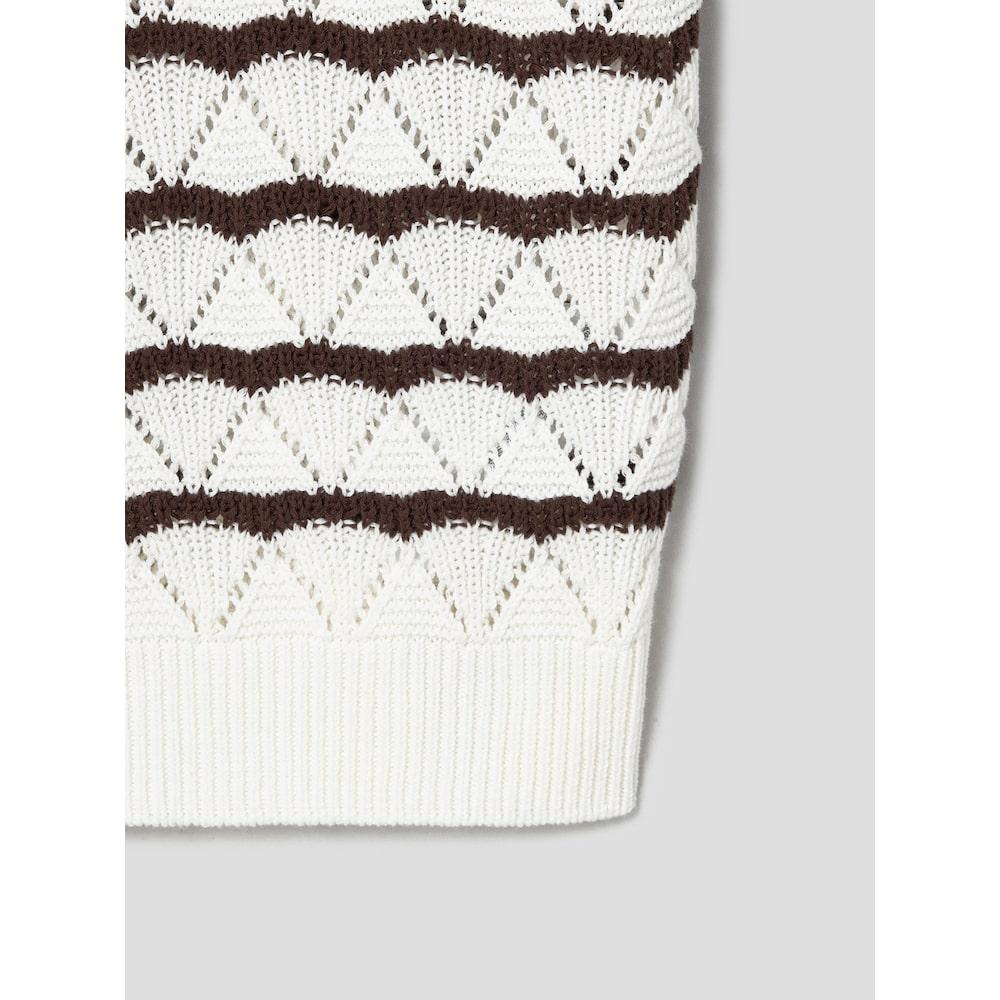 8SECONDS Striped Knit Pullover Ivory (354851Kq30)