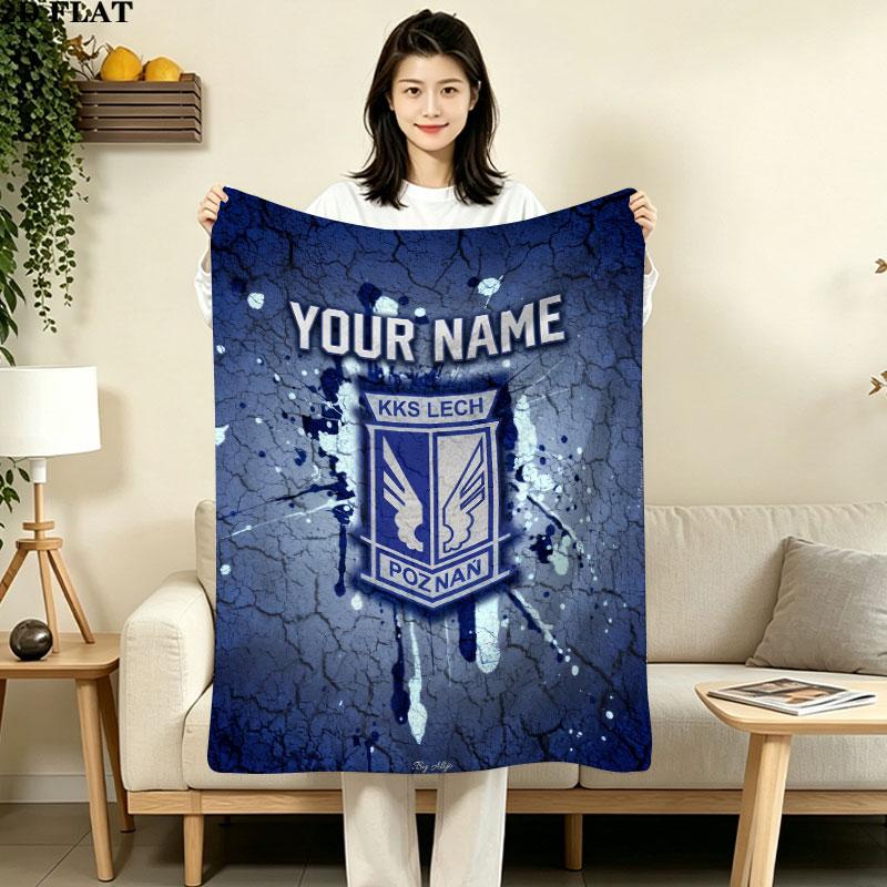 Custom KKS Lech Poznań Blanket, High quality Comfortable for All Seasons, Home Decor, Warmth and Comfort