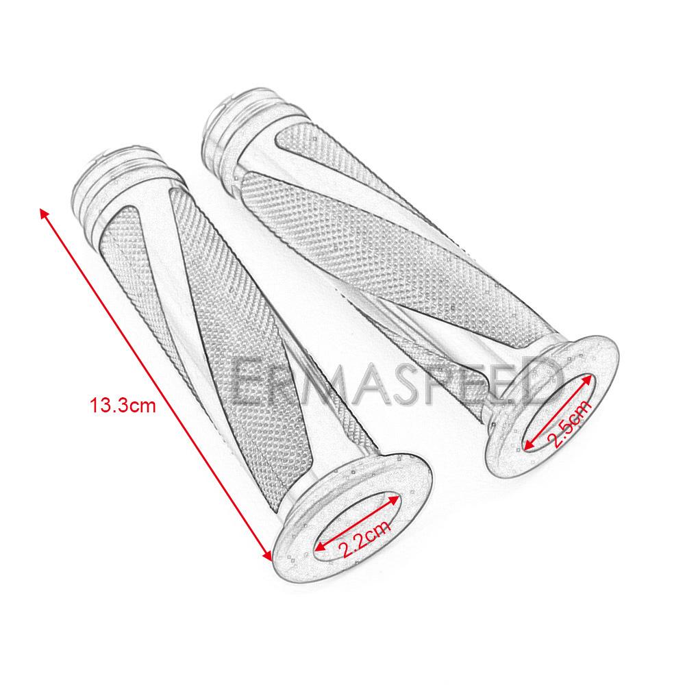 7/8"; Алюминиевые резиновые ручки для мотоциклов, ручки для руля, ручка на конце ручки, ручки для дроссельной заслонки, спортивные мотоциклы