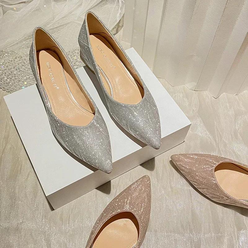 Женские летние туфли-лодочки, туфли с острым носком, женская обувь большого размера с мягкой подошвой, Zapatillas Mujer