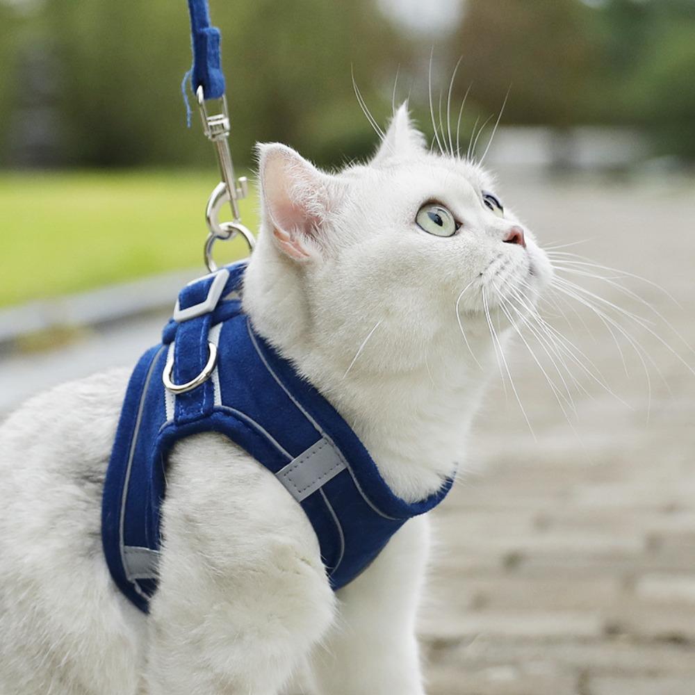 Breathable Cat Harness Vest Reflective Dog Leash Set Cat Supplies Pet Chest Strap  Small Animals