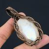 Moonstone Gemstone Copper Wire Wrap Beautiful Handmade Pendant Jewelry