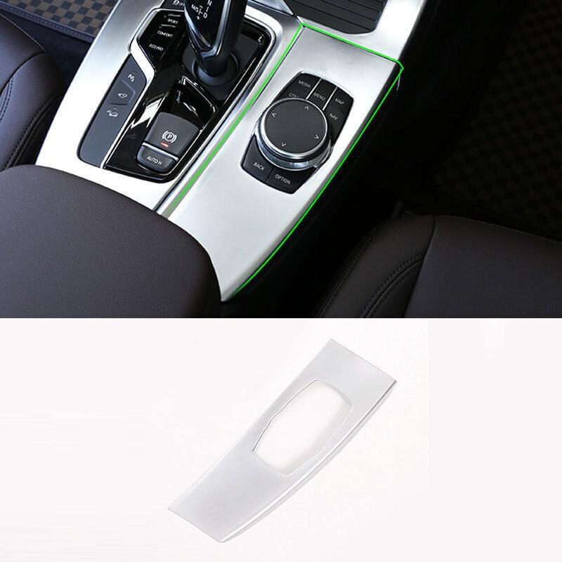 For BMW X3 G01 X4 G02 2018-2021 ABS Silver Middle Console Multimedia Panel Trim
