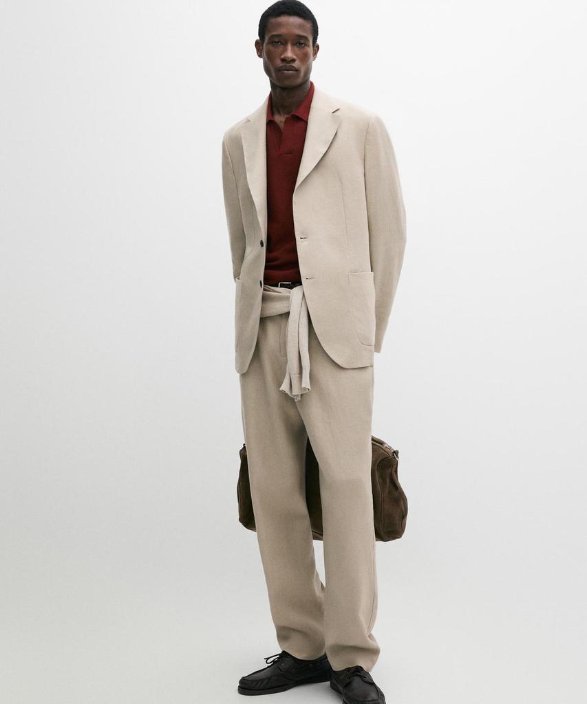 Massimo Dutti Linen Suit Blazer