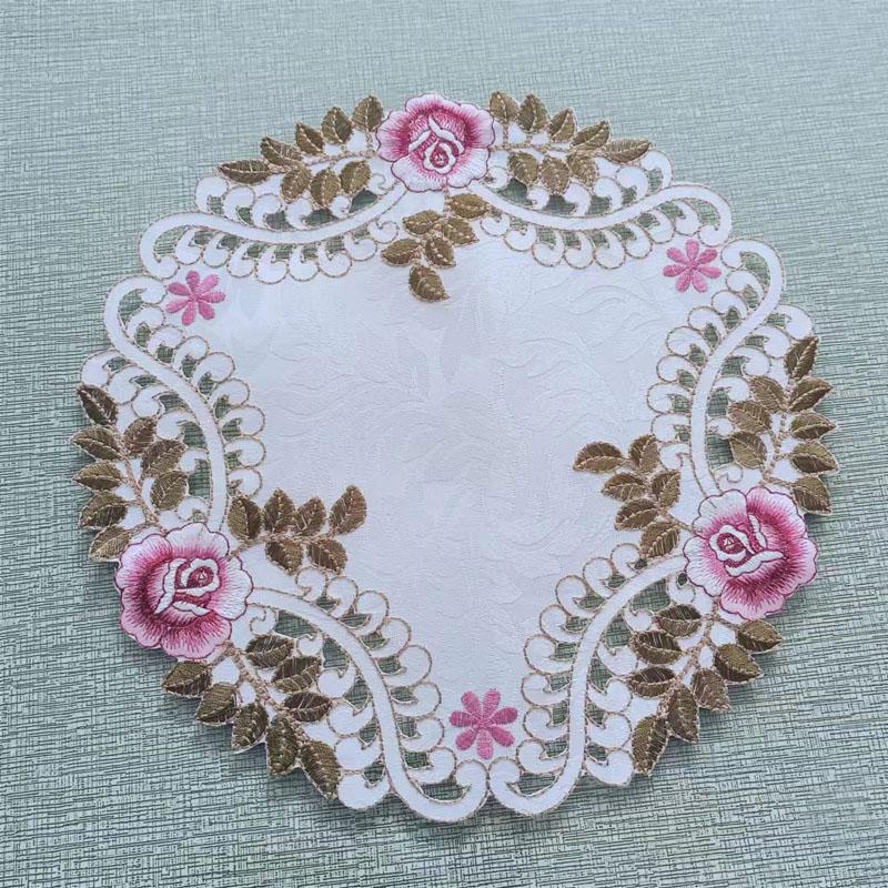 Популярная вышитая роза салфетка для стола салфетка для свадебной рождественской вечеринки кухонная салфетка украшение стола и аксессуары