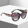 Retro Cat Eye Sunglasses Rose Fancy Decorative Eyewear Fashion Retro Design Flower Sunglasses Women Vintage Metal