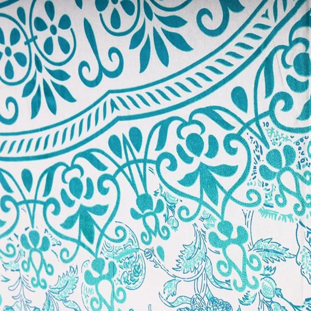 BLESS INTERNATIONAL Beautiful Indian Bohemian Psychedelic Hippie Ombre Window Curtain Panels for Bedroom, Living, Balcony (Green Passion Omra)