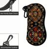 2D-Vintage Bohemian Mandala Print Glasses Holder, Protective Sunglasses Case, Portable Zipper Eyewear Storage Box, Fashion Accessory Organizer