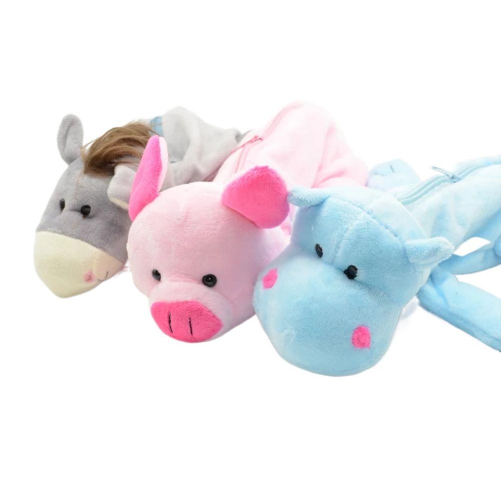 Gift Elephant Creative Pen Pouch Lion Pencil Case Cosmetic Bag Plush Pencil Bags Stationery Bag