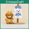 Plush Bear Keychain With Bow Cute Cartoon Toy For Bag Decor And Gifts