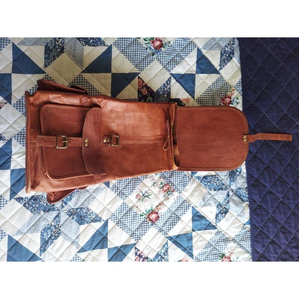 Натуральный рюкзак для ноутбука, спортивная сумка из козьей кожи, большой мужской винтажный рюкзак для путешествий