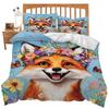 Fox Duvet Cover Sets for Kids Teens Quilt Covers Lightweight Down Room Decor Queen King Size 2 Pillowcase 1 Duvet Cover No Quilt