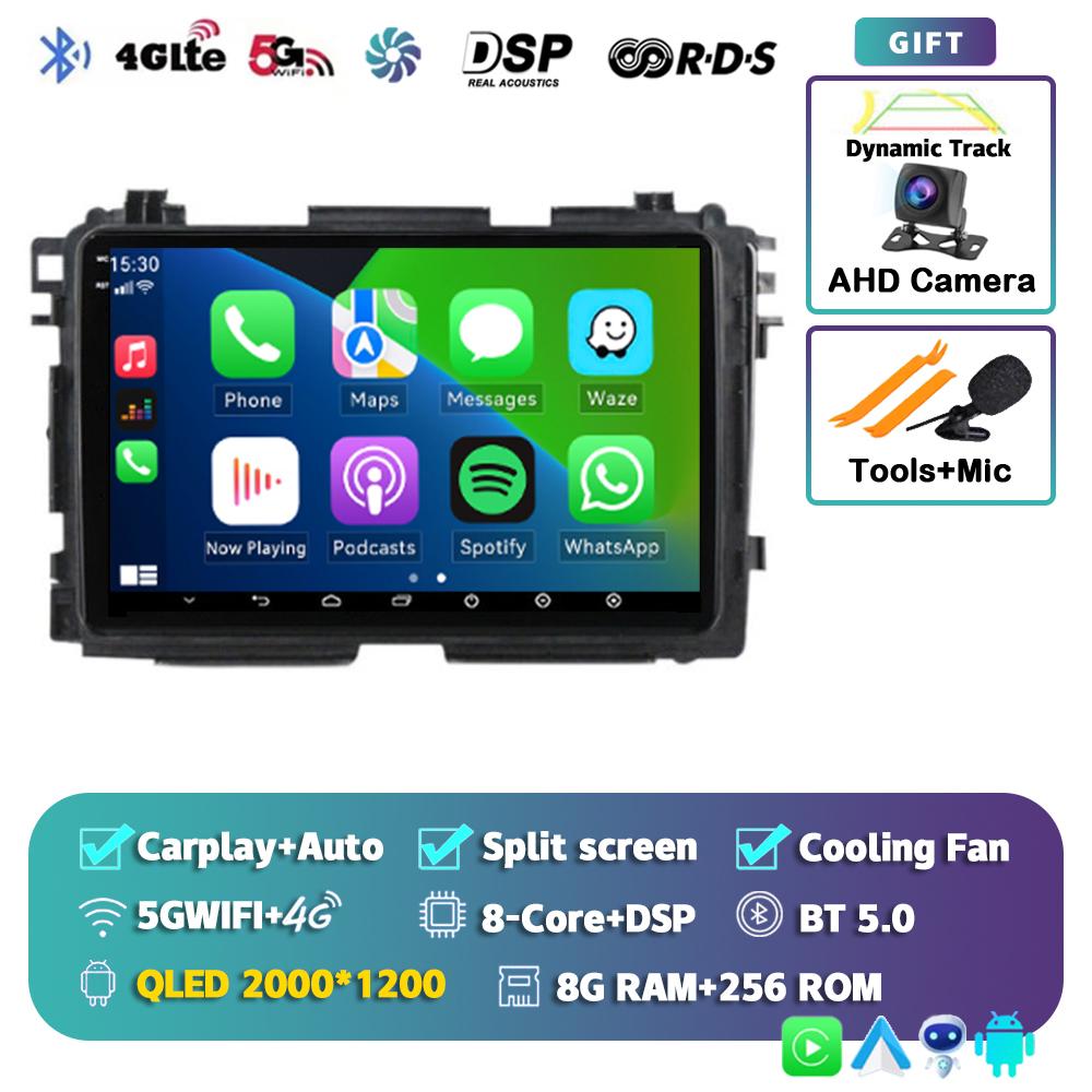 Android 14 Автомагнитола Carplay Auto для Honda HR-V HRV XRV Vezel 2013-2019 GPS Мультимедийный Видеоплеер Головное Устройство Камера 360 Стерео