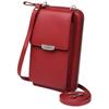 Kukoo Small Crossbody Bag Mobile Phone Wallet with Credit Card Slot for Women US Red Size One_size Color