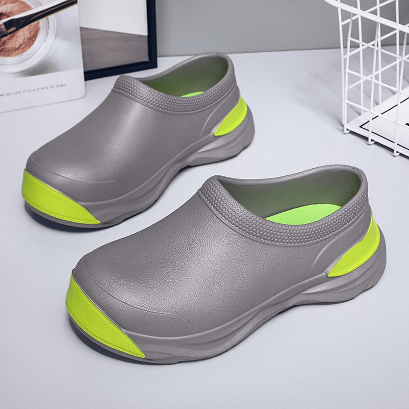 2024 НОВАЯ зимняя обувь для поваров, водонепроницаемая, теплая, из ЭВА, рабочая обувь для кухни, противоскользящая, износостойкая, для сада и отдыха на открытом воздухе, для мужчин