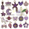 Pink Series DIY Jewelry Accessories: 20-Drop Oil Mix for Bracelets, Earrings, Keychains, Pendants, Butterflies & Unicorns