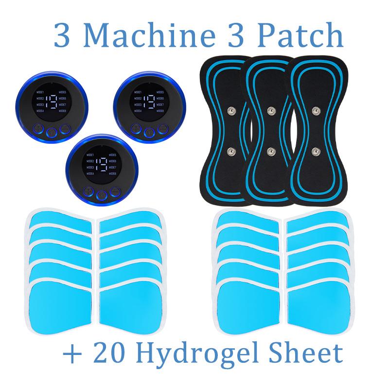 EMS Mini Electric Pulse Neck Masager LCD Display 8 Mode Cervical Massage Patch Muscle Pain Relief Tool Portable Body Massager