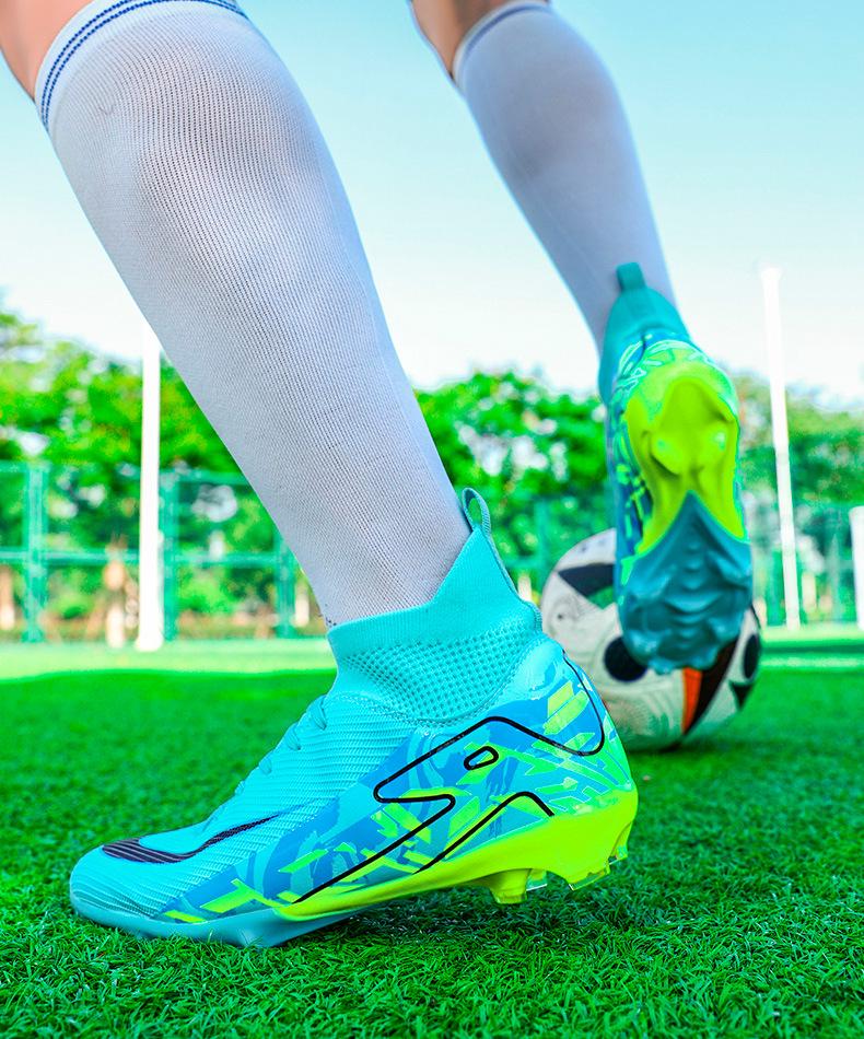 Unisex Football Boots with Long Spikes & Small Studs for Youth & Students, Ideal for Competitions & Training