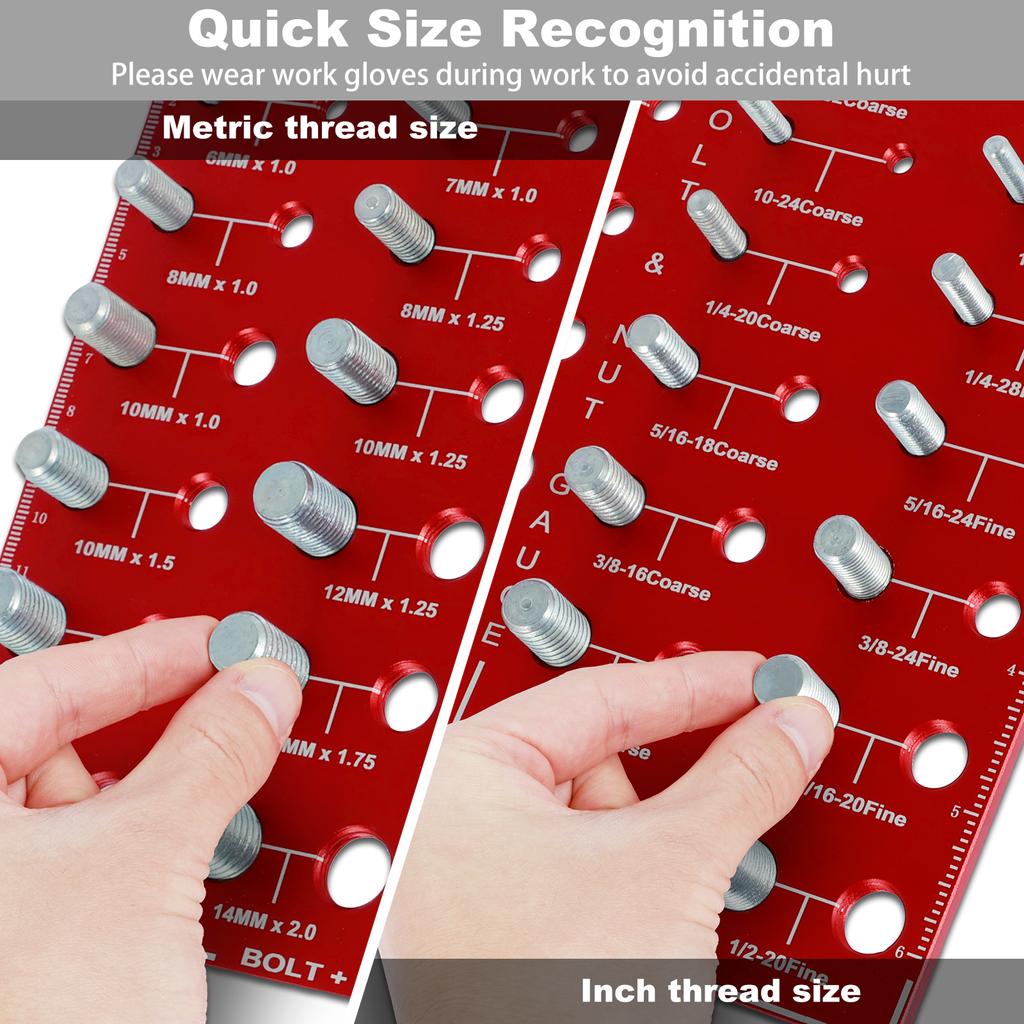 Прибор для проверки резьбы гаек и болтов 28 Идентификатор резьбы Идентификатор резьбы Имперский и метрический резьбовой калибр Измерительный инструмент