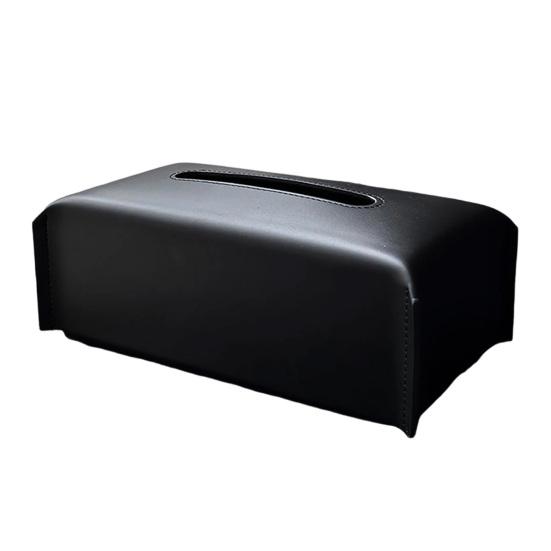 Tissue Box, Durable PU Leather Waterproof Minimalist Design, Smooth Paper Outlet Durable Tissue Case, for Car Armrest And Home Coffee Table