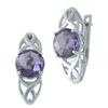 Silver Earrings with Alexandrite (2002390)
