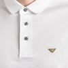 Emporio Armani Однотонная вышитая рубашка-поло мужская верх Белый EM001704AF10017M0131