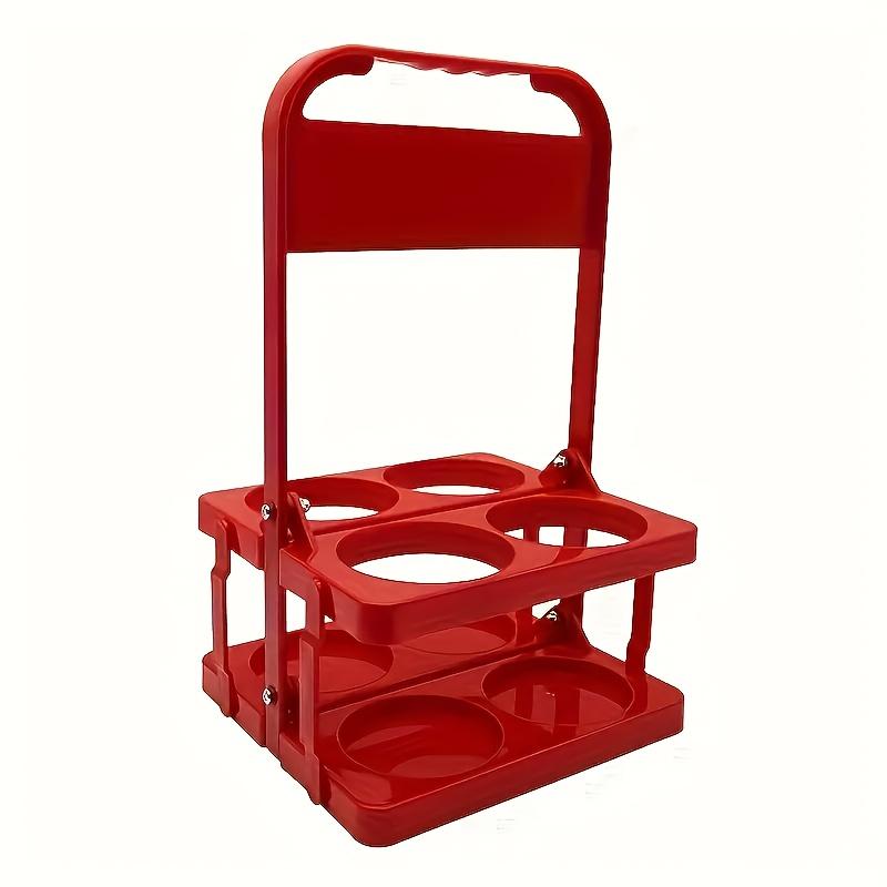 1pc 4-Slot Portable Foldable Beer Basket - Durable Plastic Drink Bottle Holder for Home Outdoor Camping Picnic