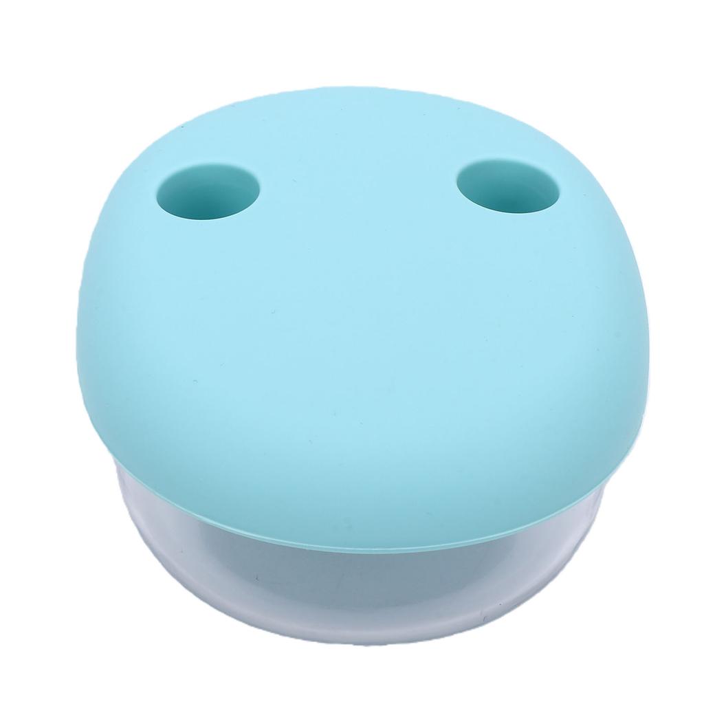 2 in 1 Snack Finger Container Silicone Finger Lid Portable Leakproof Hands Free Snack Container Blue