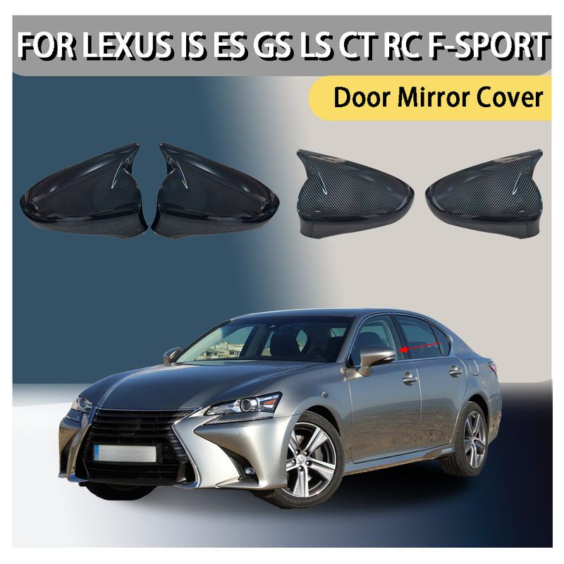 Car Decoration Car Upgrade Bull-Horn Door Mirror Cover For Lexus IS ES GS LS CT RC F-Sport Car Rearview Accessories