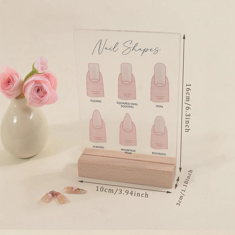 Acrylic Nail Art Signboard Nail Shapes Display Rack Wearing Armor Display Board Artwork Rack Nail Display Stand