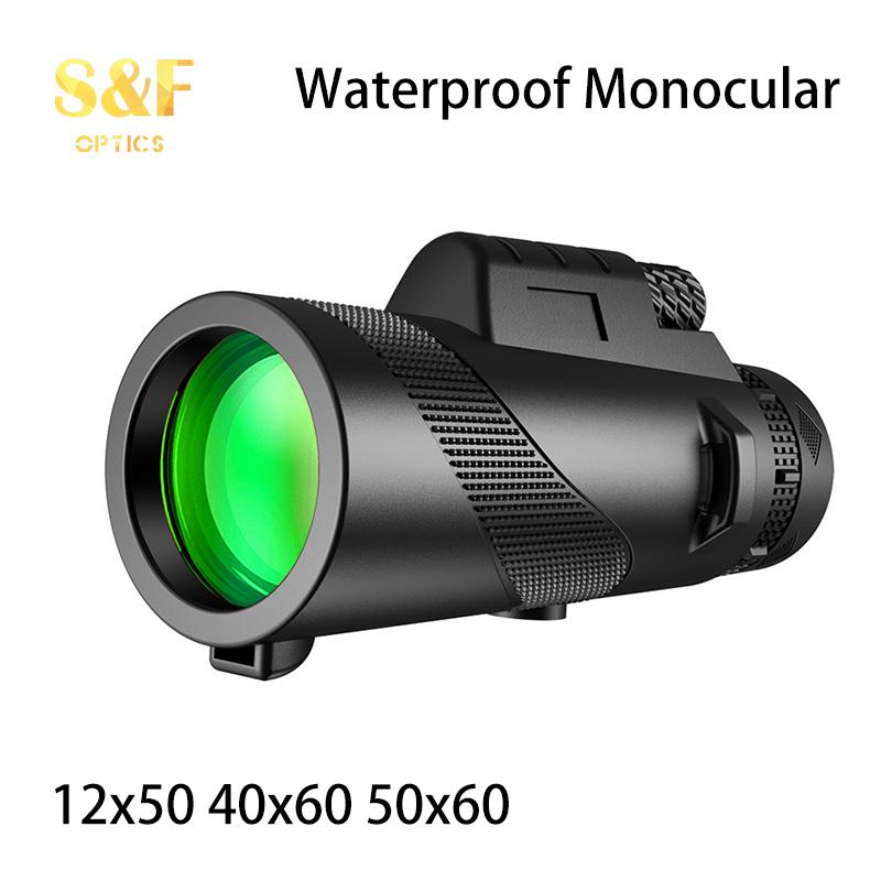 50x60 Waterproof Monocular Bird Watching Telescope With Smartphone Mount & Tripod For Travelling Hunting
