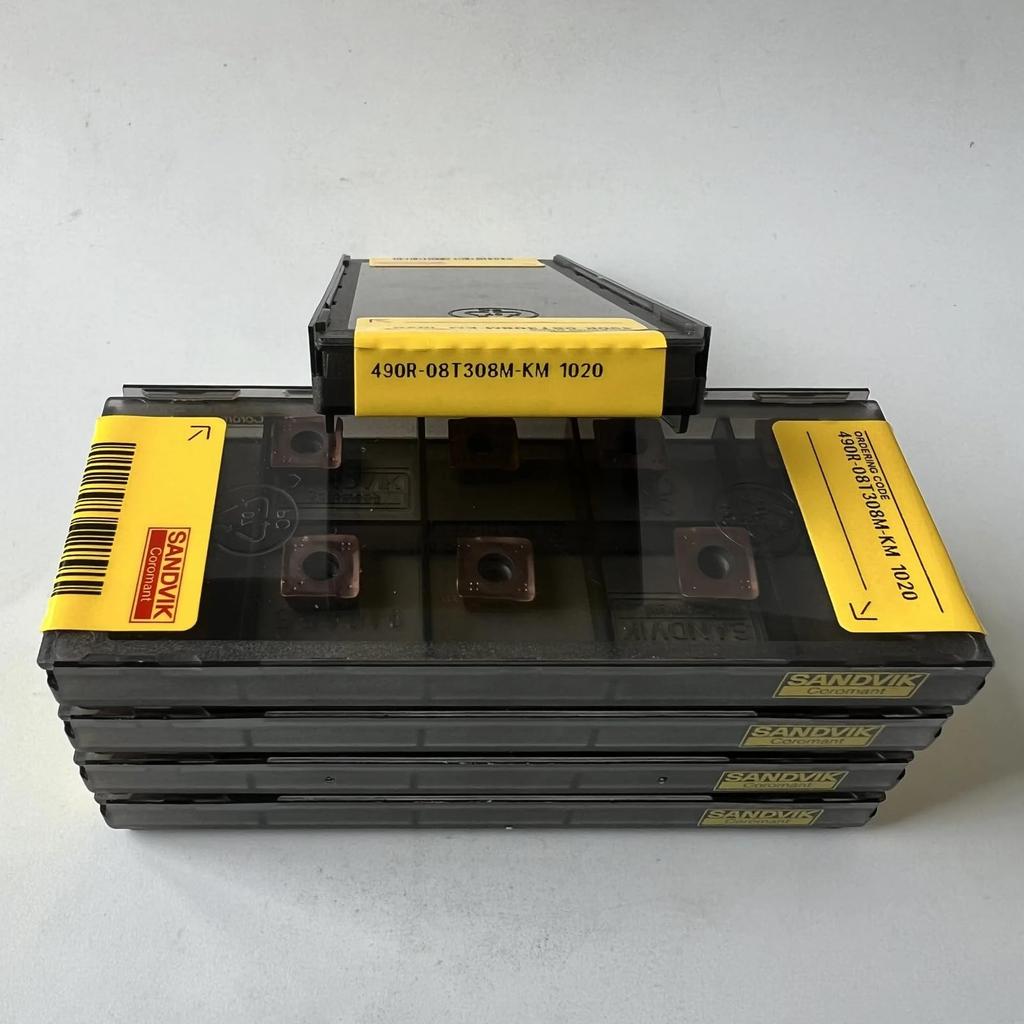 Original Sandvik / 490R-08T308M-KM 1020 /  CNC Lathe Carbide Blade 10 Pcs
