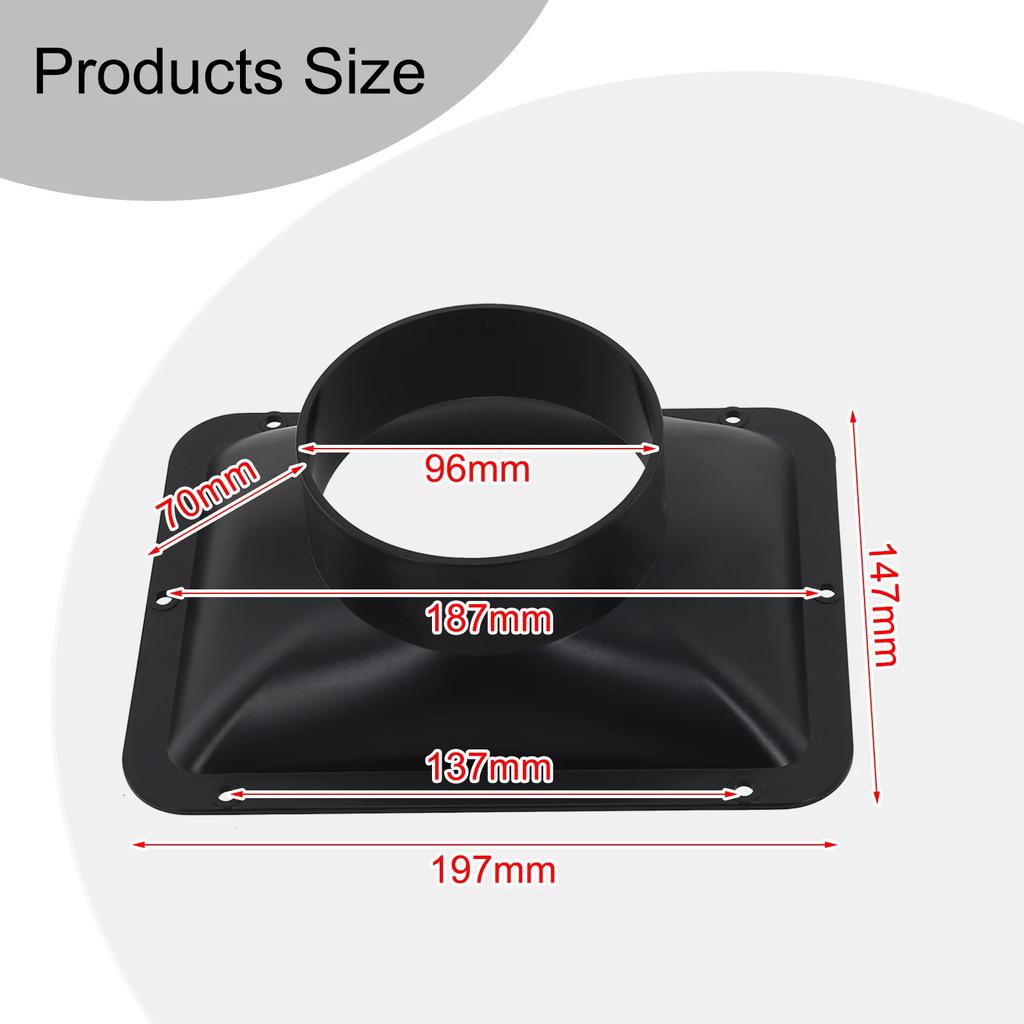 Pipe Air Vent Flange Seat Connector ABS Tube Air Ventilation Hose Connector Exhaust Duct Fitting Air System Vent Hardware