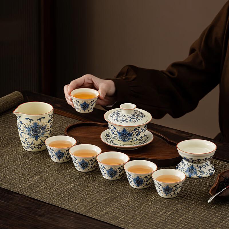 Zhuochuang Jingpin New Chinese Ru Kiln Kung Fu Tea Set