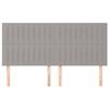 Tête de lit - Maison Exclusive - Gris clair - 200 x 5 x 118/128 cm - Tissu respirant